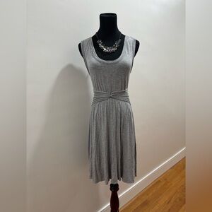 479. Max Studio Sleeveless Grey Twist-Waist Jersey Dress